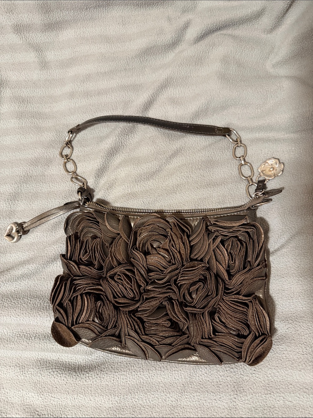 Brighton brown leather rosette purse